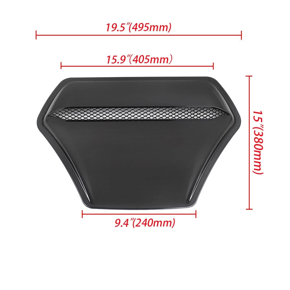 Universal Black Air Flow Intake Hood Scoop Vent Cover
