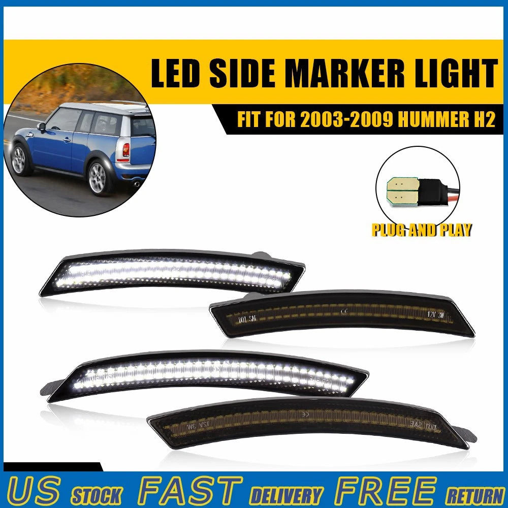 Smoked Lens Front Side Marker Lights for MINI Cooper R55 R56 R57 R58 R59