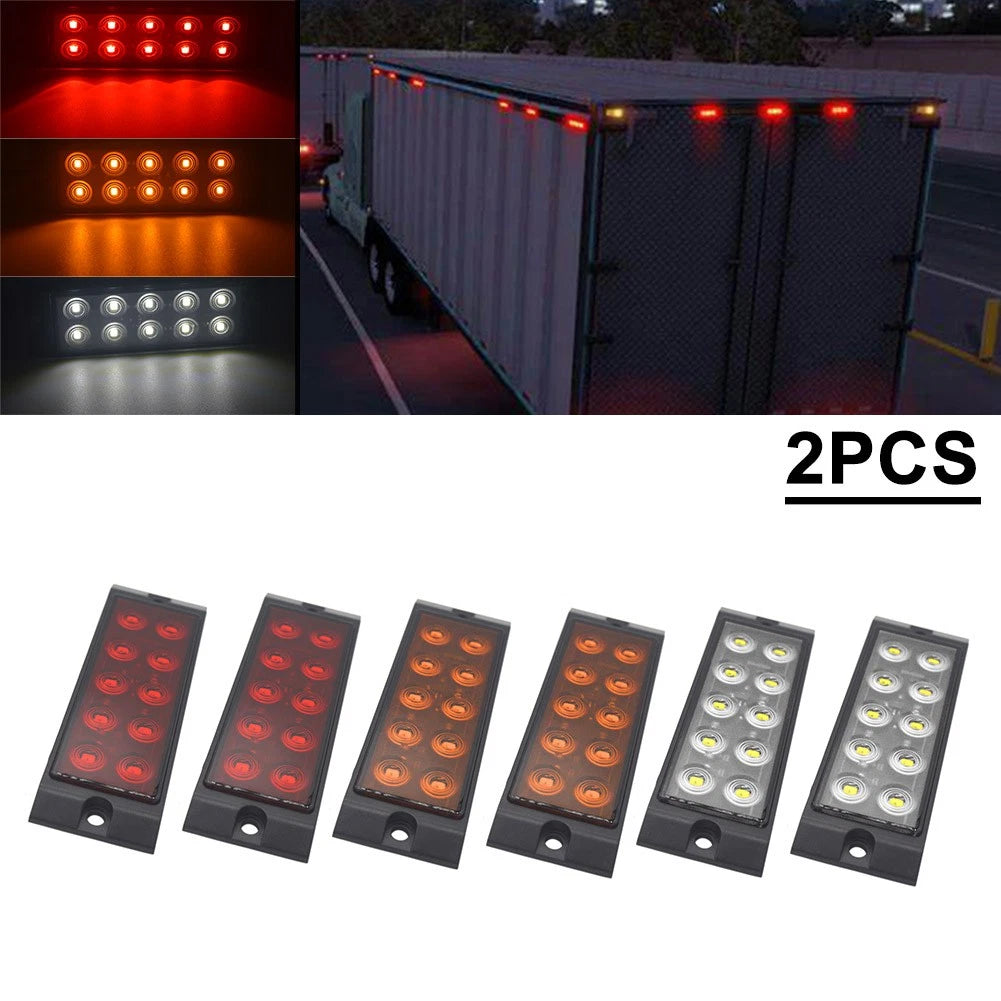 10 LED Side Marker Lamps for Trailer Truck Lorry Camper RV