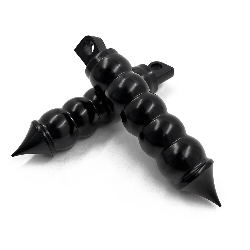 Black Bubble FootPeg Set for Harley Road King Sportster 883 1200