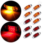 5 Amber + 5 Red LED Marker Lights for Trailer (Universal)