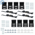 Set of 8 E Track Cargo Straps with 4 Wheel Chocks for Trailers 