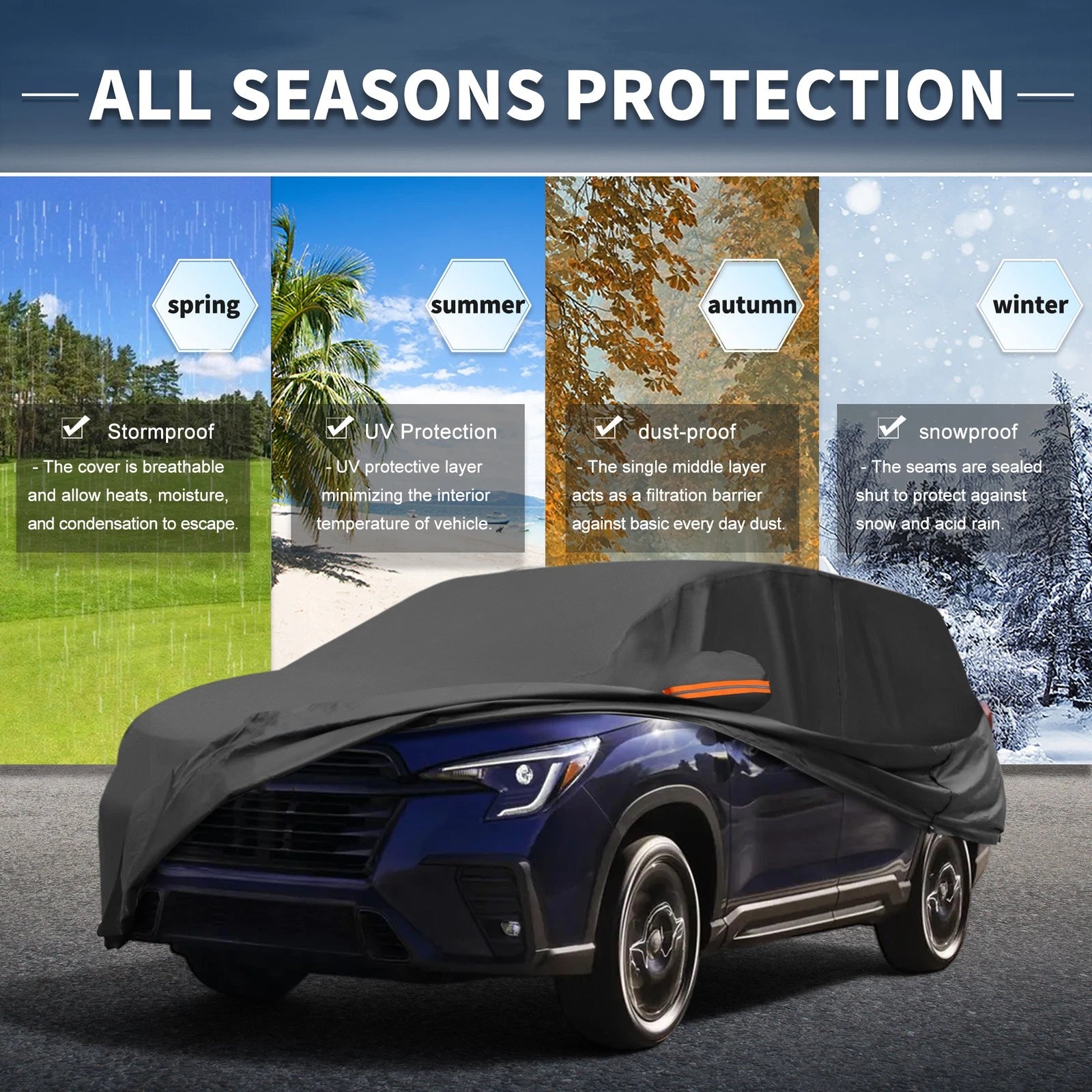 Waterproof 210D-PU Car Cover for Subaru Ascent (2019–2023)