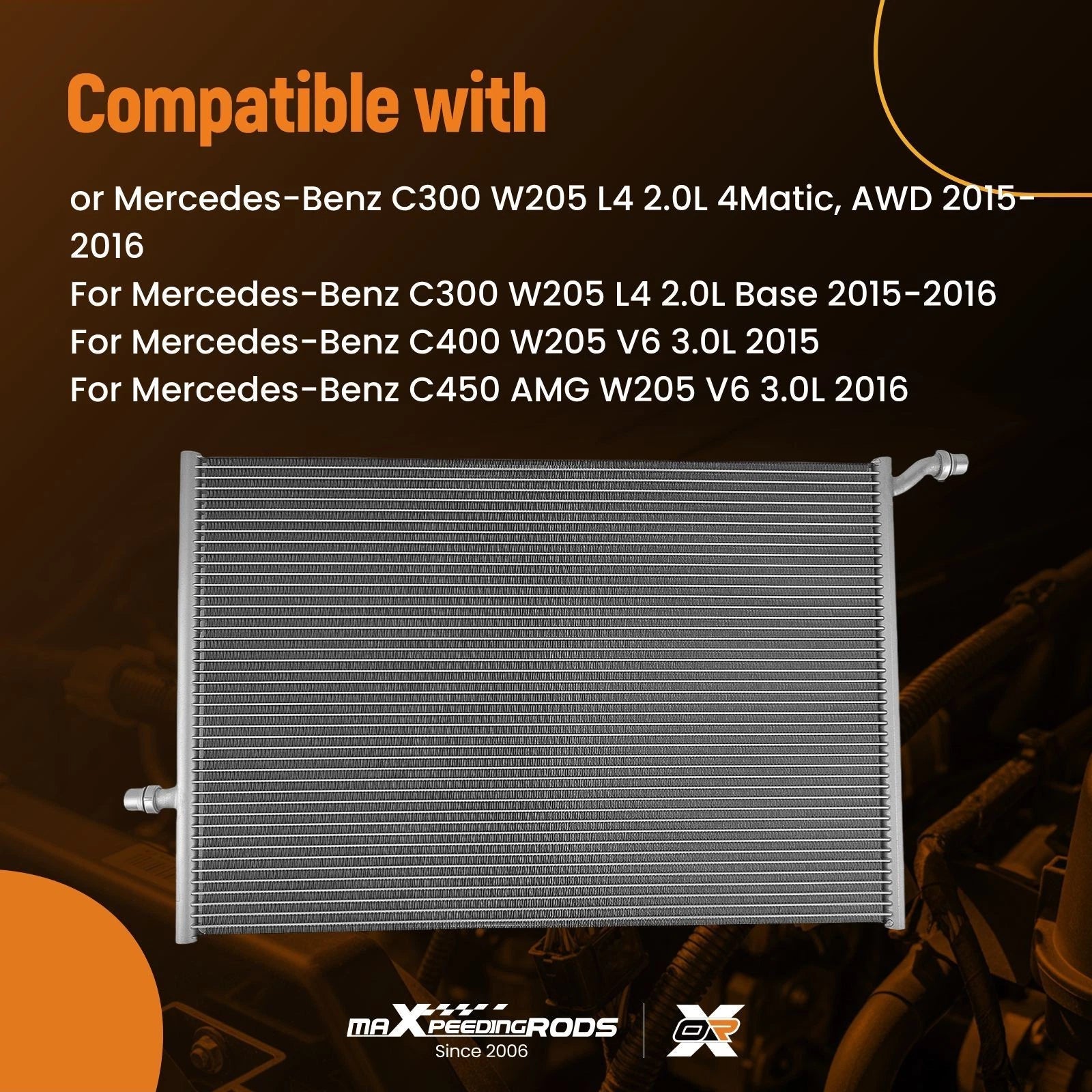 Cooling Radiator Assembly for Mercedes C300 W205 (2015–2016)