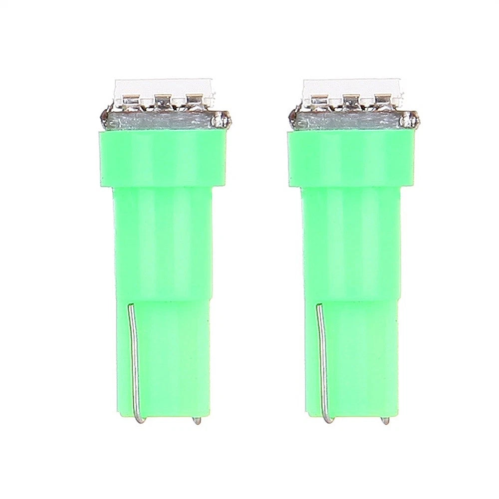 10X T5 Green 1-SMD 5050 LED Wedge Bulb for Dashboard Gauge (58, 70, 73, 74)
