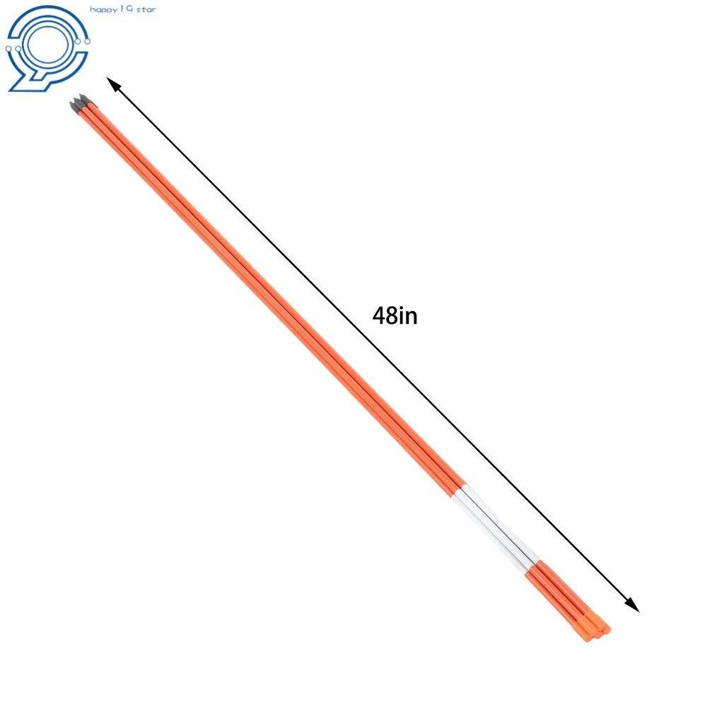 Set of 25 Reflective Driveway Markers 48" Snow Stakes 5/16" Diameter