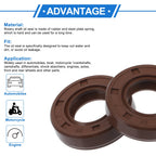 2X Oil Seal Rotary Shaft Seal for Various Models (15x28x7mm) FKM Rubber