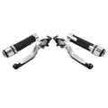 Silver Extendable Brake Clutch Lever Grips Set for Suzuki GSXR600/750 (2006-2019)