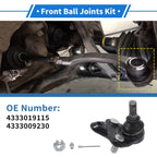 2X Front Lower Ball Joints for Toyota Corolla (1996–2008) No. 43330-19115/43330-09230