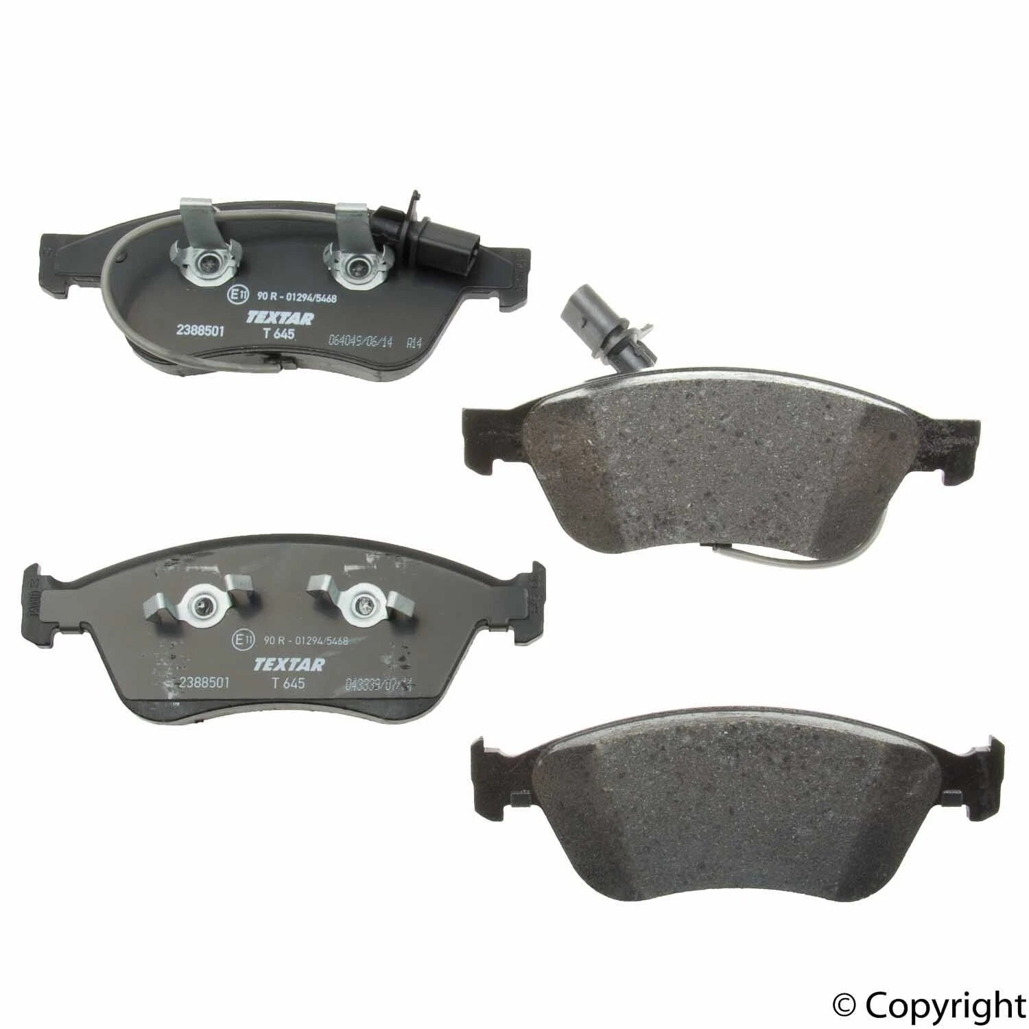 Set of 4 Front Disc Brake Pads for Textar (23885 01)