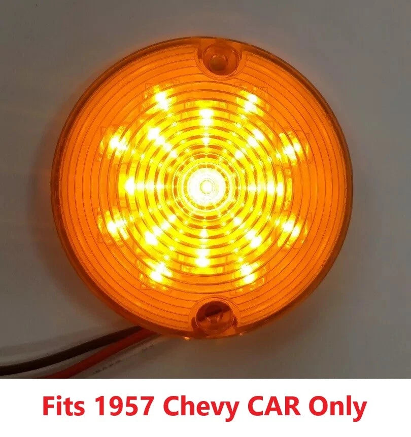 Amber LED Parking Light Lens Turn Signal for 1957 Chevy (1957–1957)
