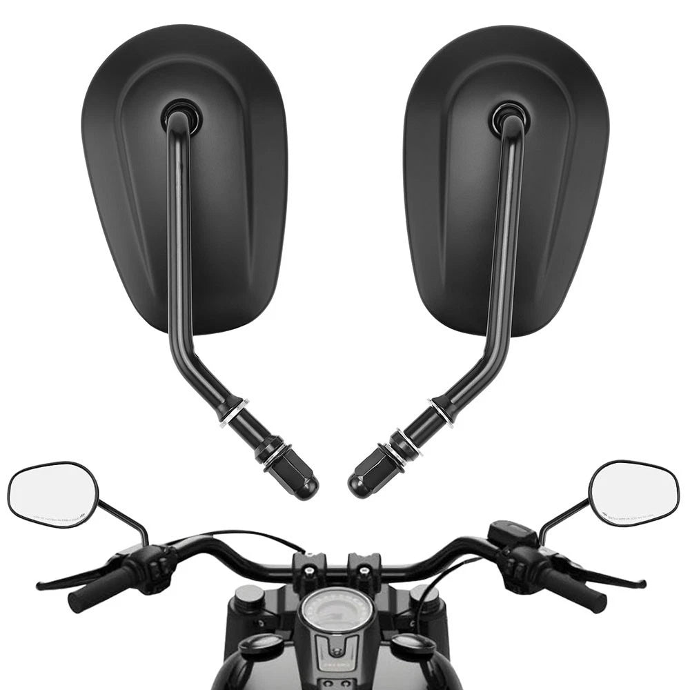 Teardrop Rearview Mirrors for Harley Street Electra Road Glide (8mm)