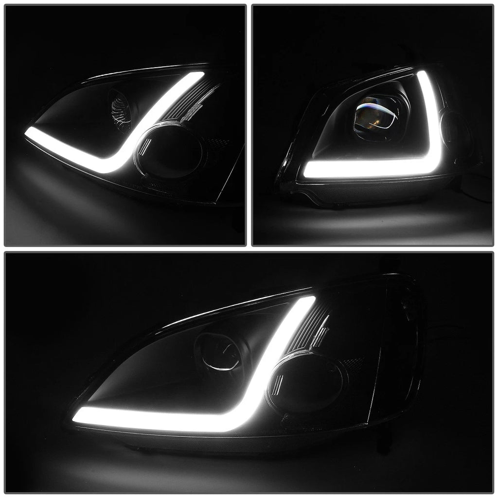 LED Projector Headlight Lamps for Honda Civic Coupe/Sedan (2001–2003)
