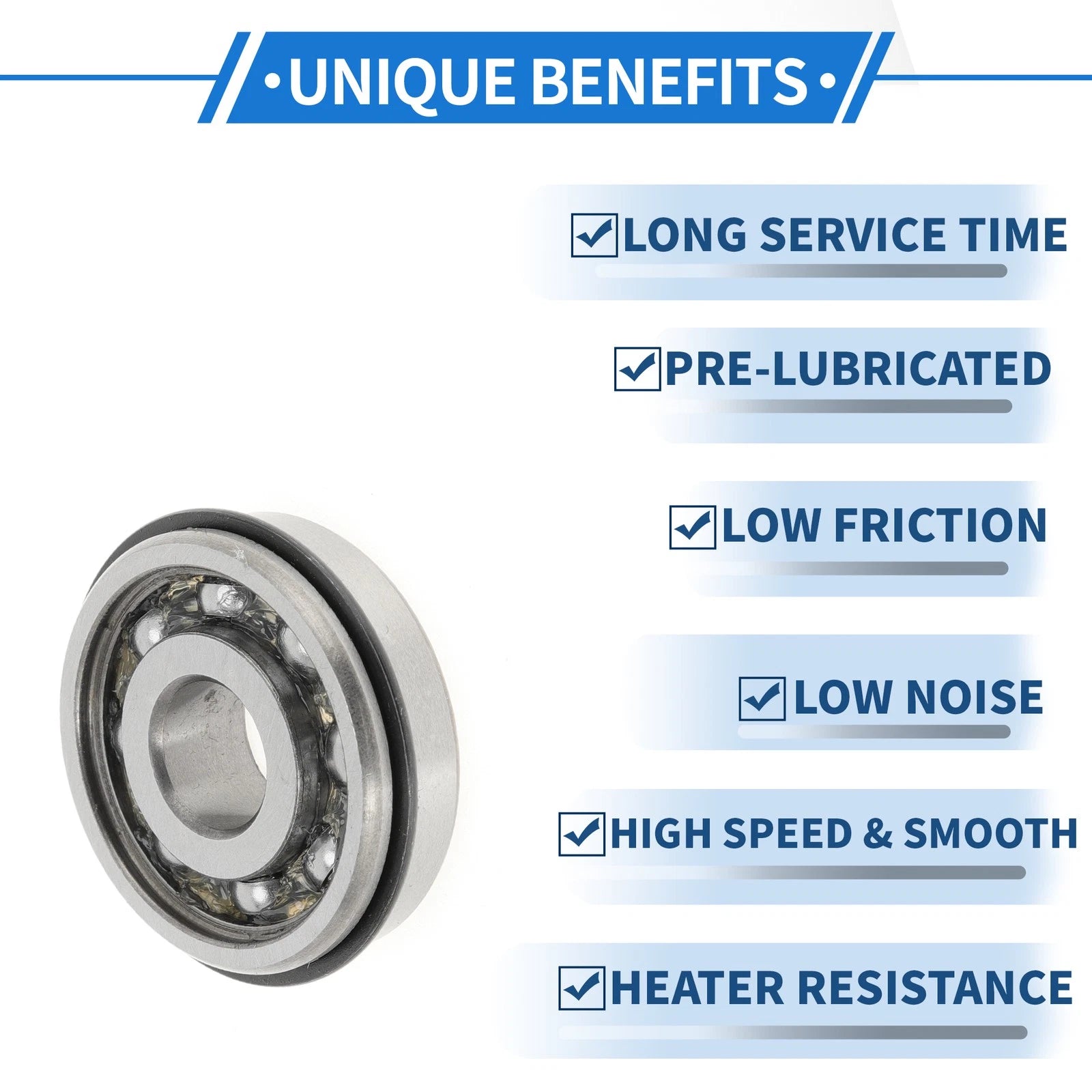 6200NR Deep Groove Ball Bearing for Scooter Skateboard Wheel (10x30x9mm)