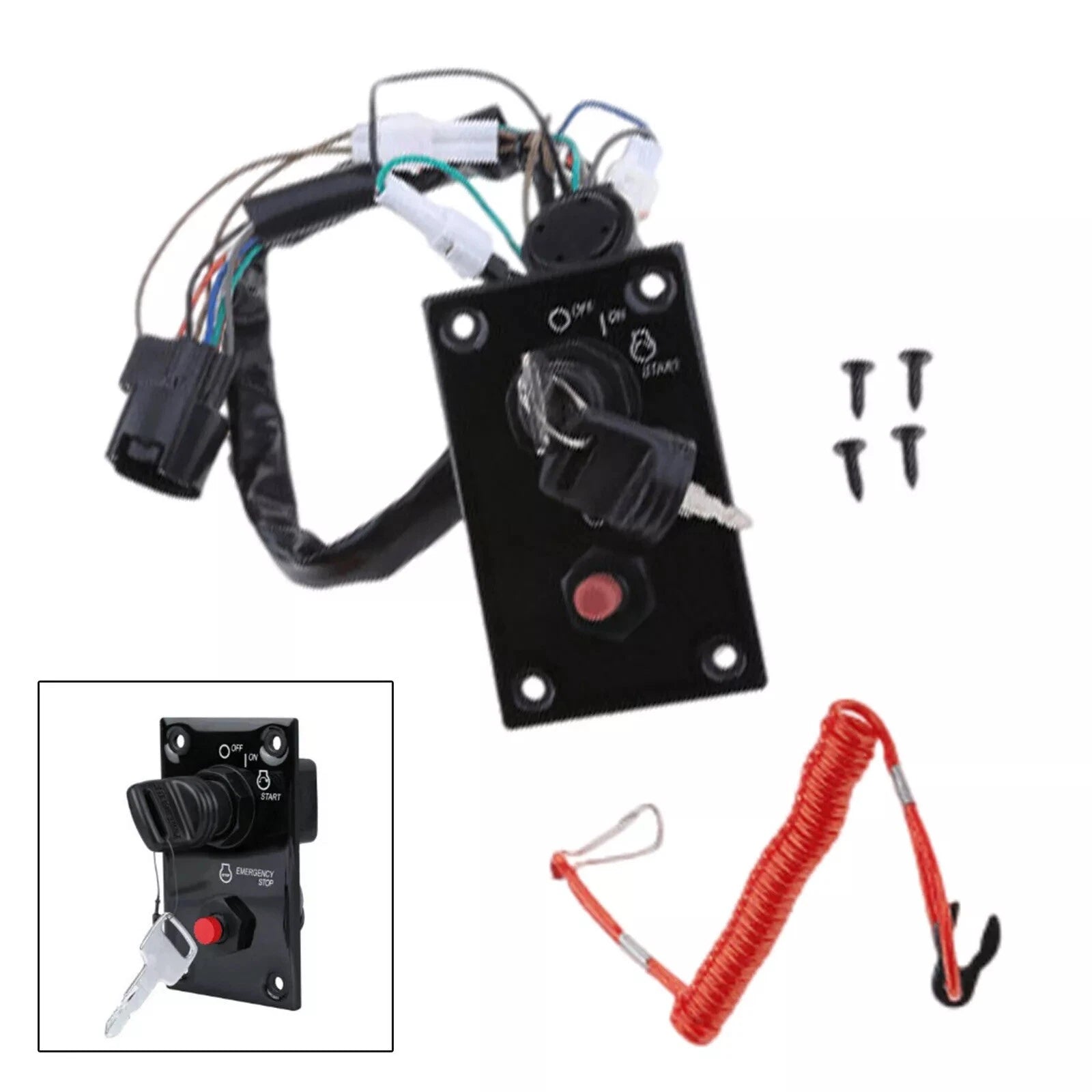Ignition Key Switch Panel for Suzuki Outboard (37100-96J24, 37100-96J27)