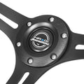 NRG RST-030S-BK Steering Wheel for Universal Fit (350mm, 2.5" Deep, Suede)