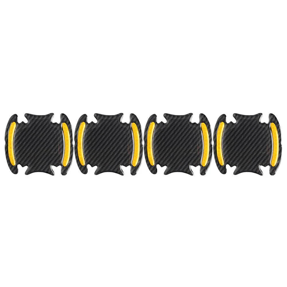 Carbon Fiber Gold Door Handle Reflective Sticker Scratch Cover for Car