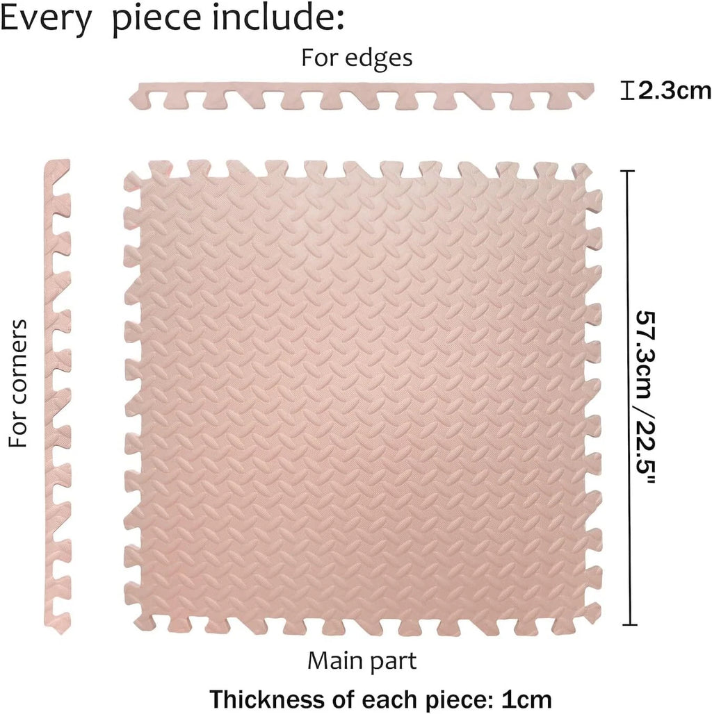 4 Interlocking EVA Foam Exercise Mats for Gym Floor Fitness Yoga
