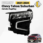 Full LED Headlight for Chevy Suburban/Tahoe (2021–2024) Driver Left Side