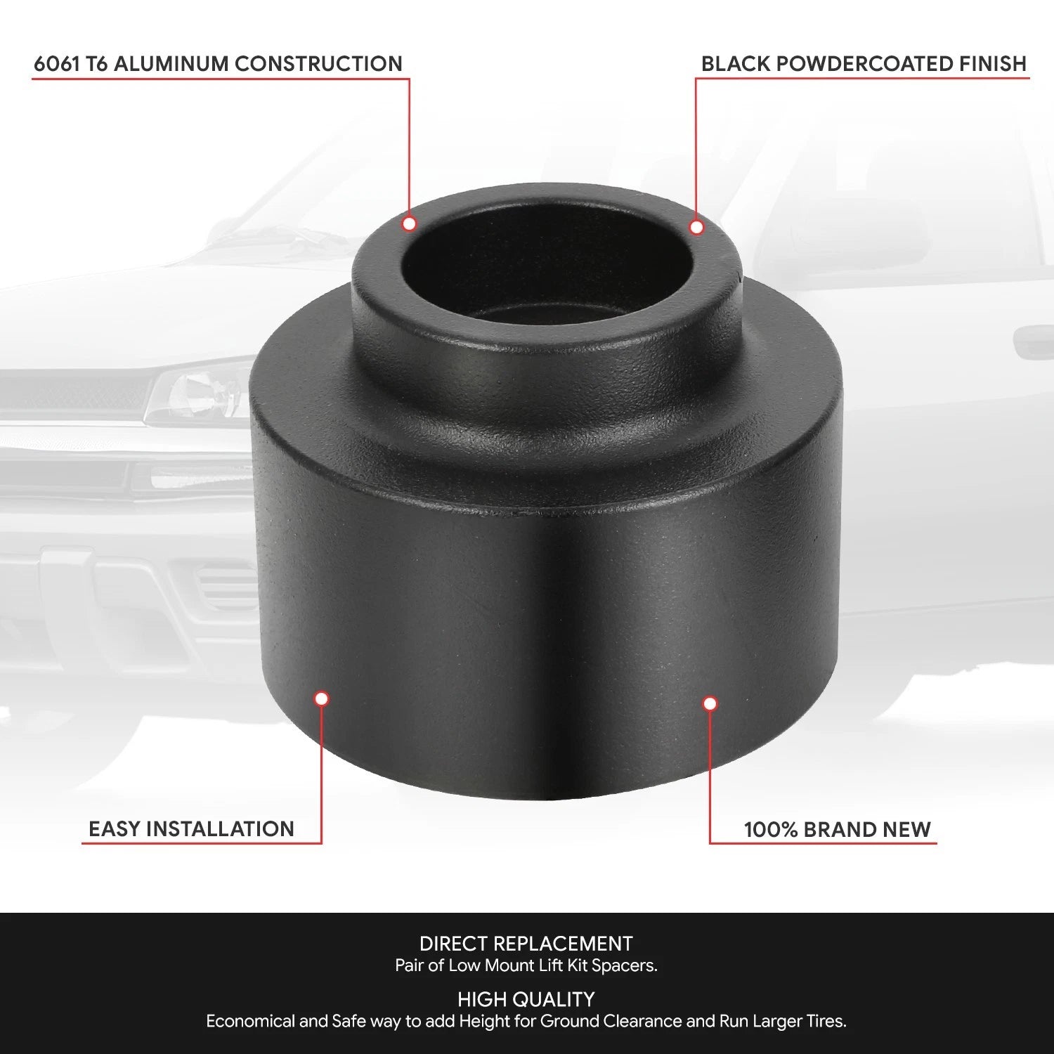2" Leaf Spring Lift Blocks for Chevy Trailblazer GMC Envoy (2002–2009)