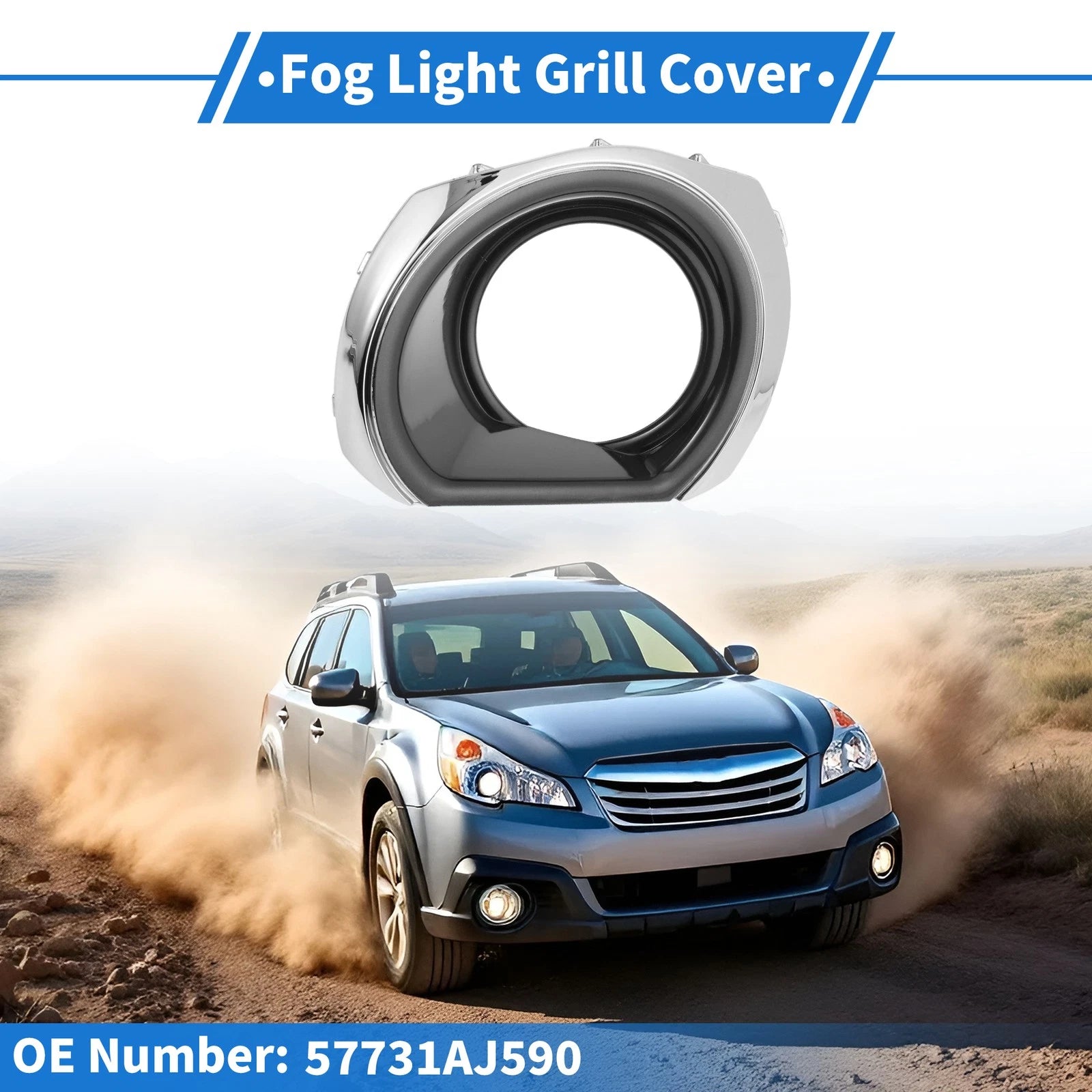 1 Pcs Fog Light Grill for Subaru Outback (2010–2012) No. 57731AJ590