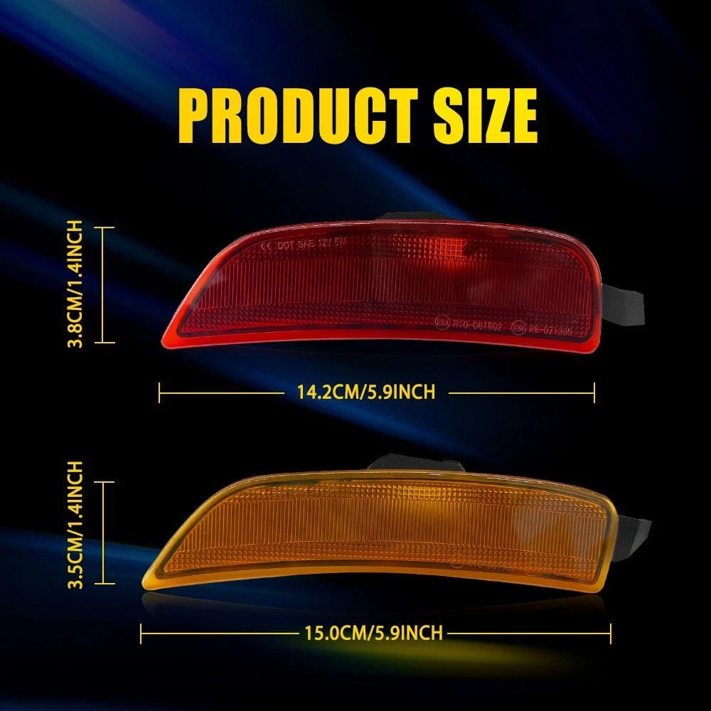 Set of 2 Front Rear Side Marker Parking Lights Housings for Mazda Miata MX-5 (2016–2022)