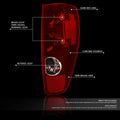 2X Tail Light Brake Lamps for Chevy Colorado GMC Canyon (2004–2012) Dark Red Lens