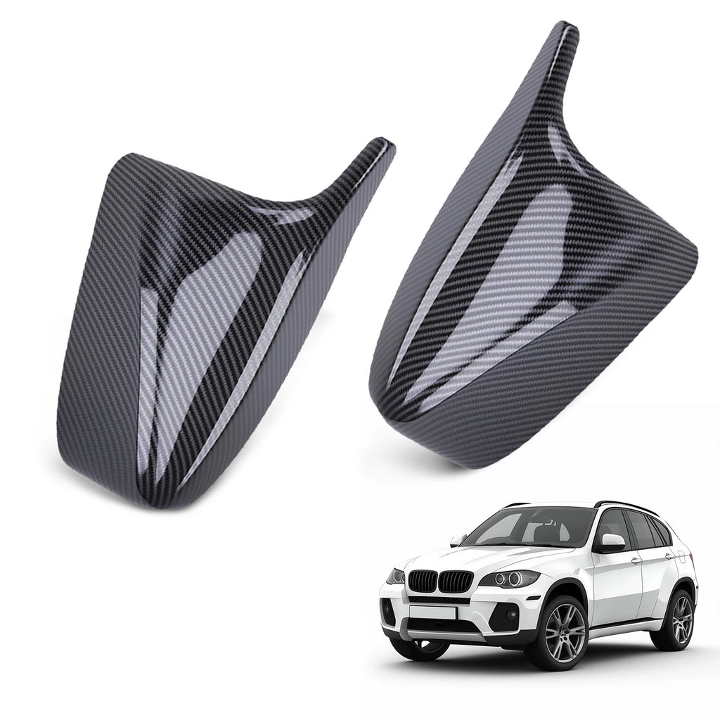 Set of 2 Side Mirror Cover Caps for BMW X5 X6 (2007–2013) Black
