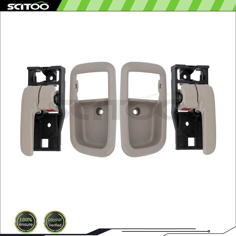 2X Inside Front Door Handle + Bezels for Tundra (2000–2006) Gray