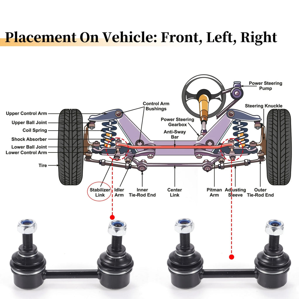 2X Rear Stabiliser Sway Bar Link for Mitsubishi Galant, Endeavor 