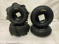 Set of 2 ITP Sand Star Paddle Tires & DWT A5 Black Rims for TRX 450R (2004–2009)