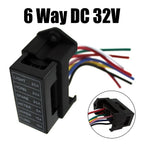 6 Way Fuse Box for Bus Truck Trailer Boat (Max 32V)