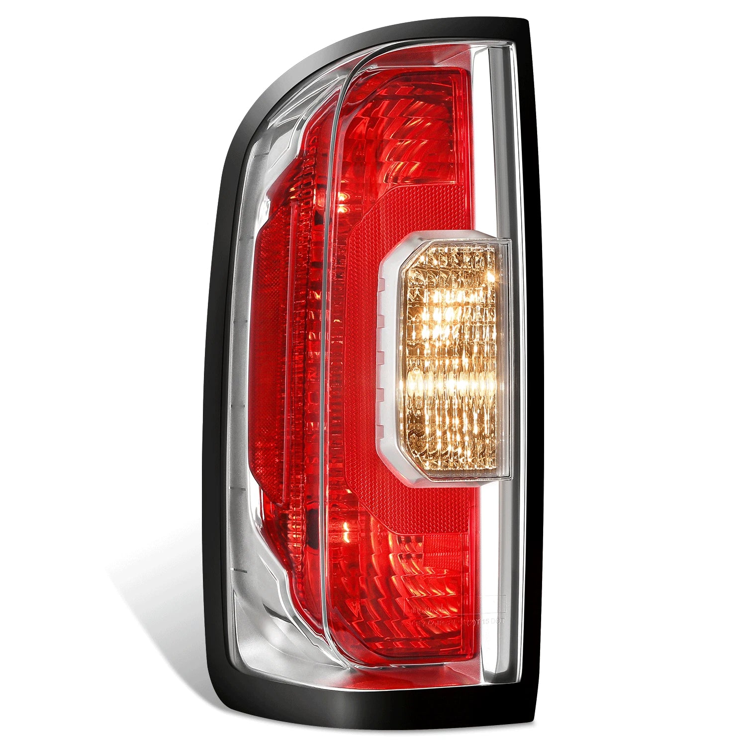 Driver Left Side Taillight for GMC Canyon (2015–2022) OE Chrome Housing Red Lens
