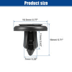 50 Pcs Front Fender Retainers Clips for Toyota (No. 9046707201)