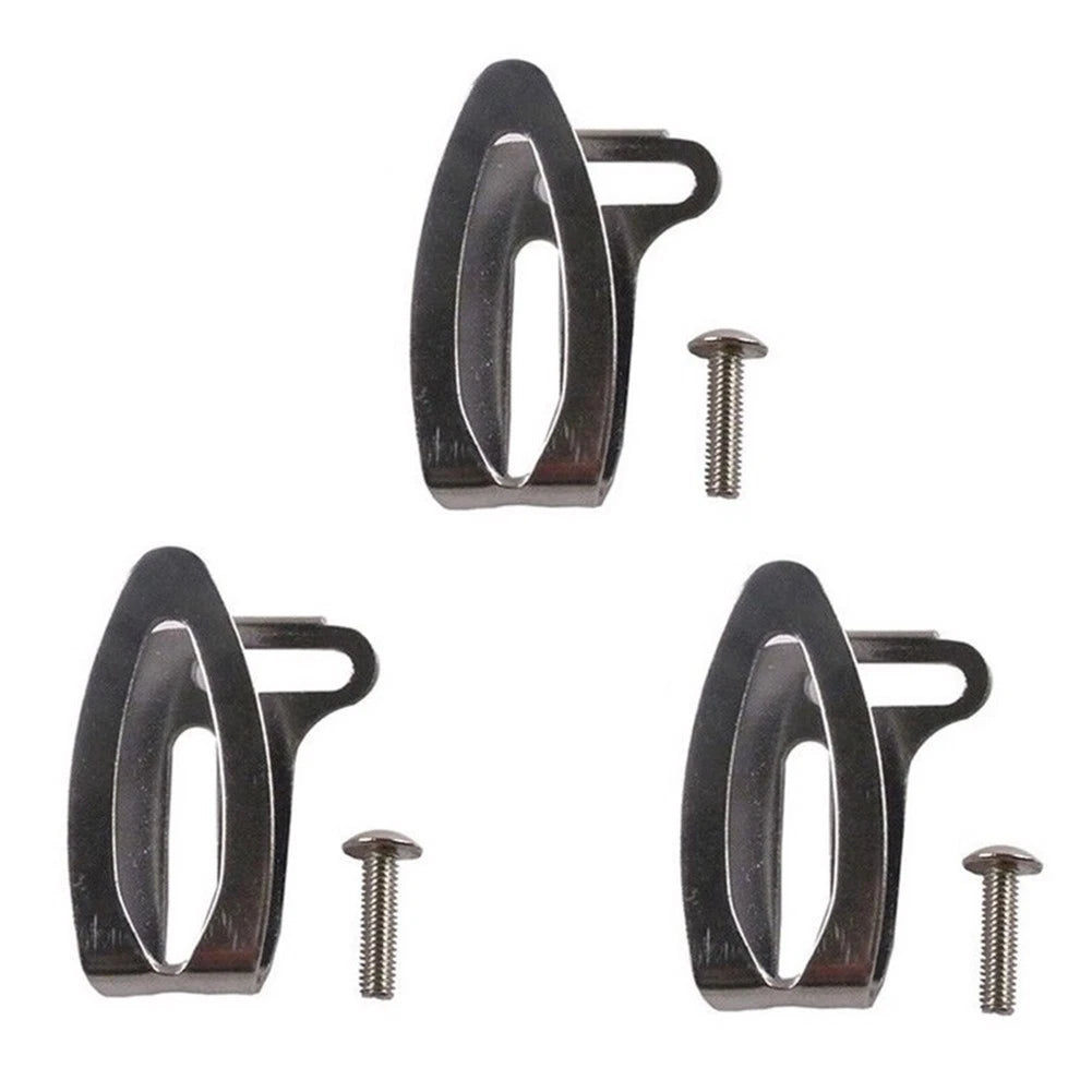 Steel Belt Clips with Screws for Hitachi Cordless Drills (Pack of 3)