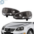 Halogen Headlights Assembly for VW Rabbit Jetta (2005–2010)