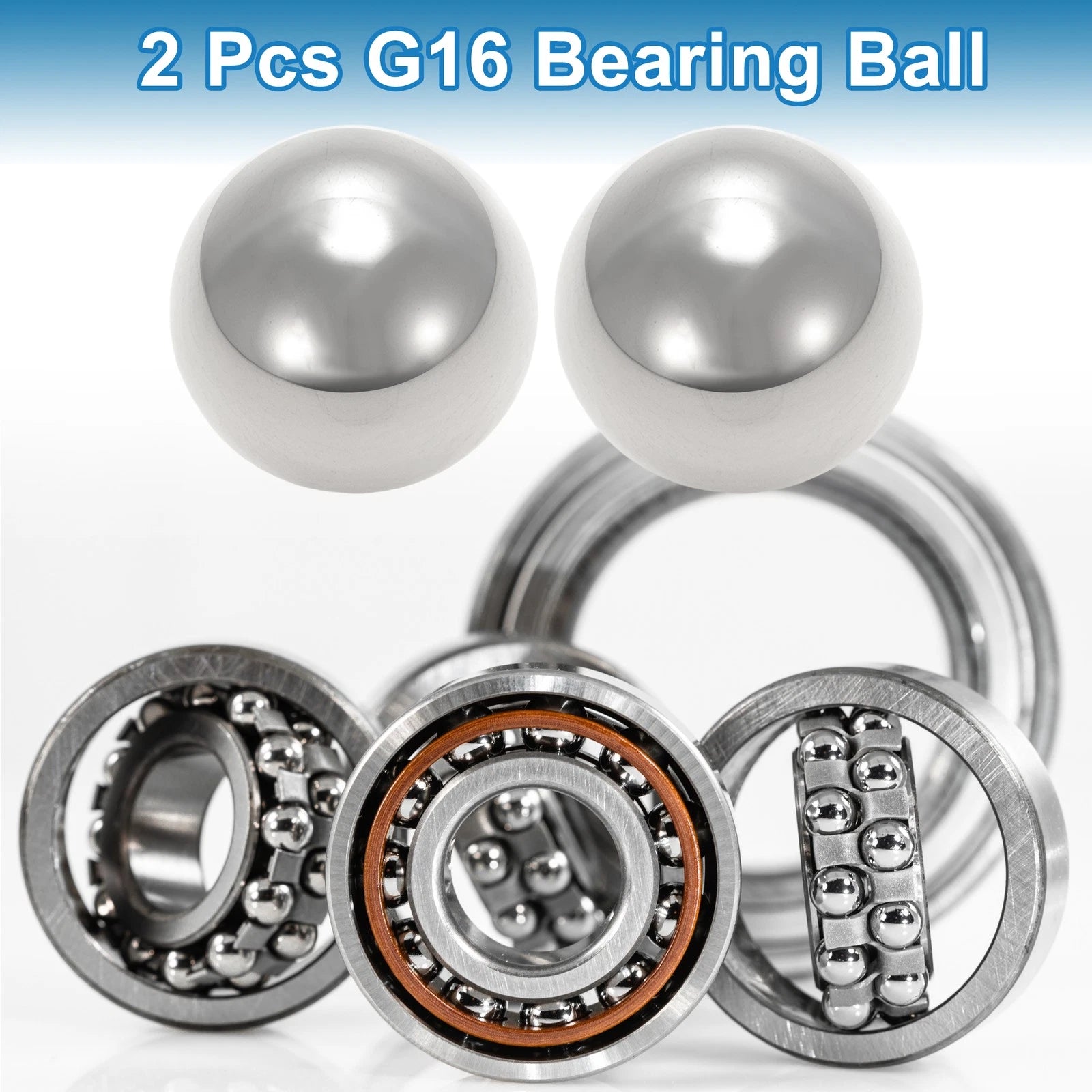 2X 34.9mm Bearing Ball Bearing Steel G16 for Various Applications