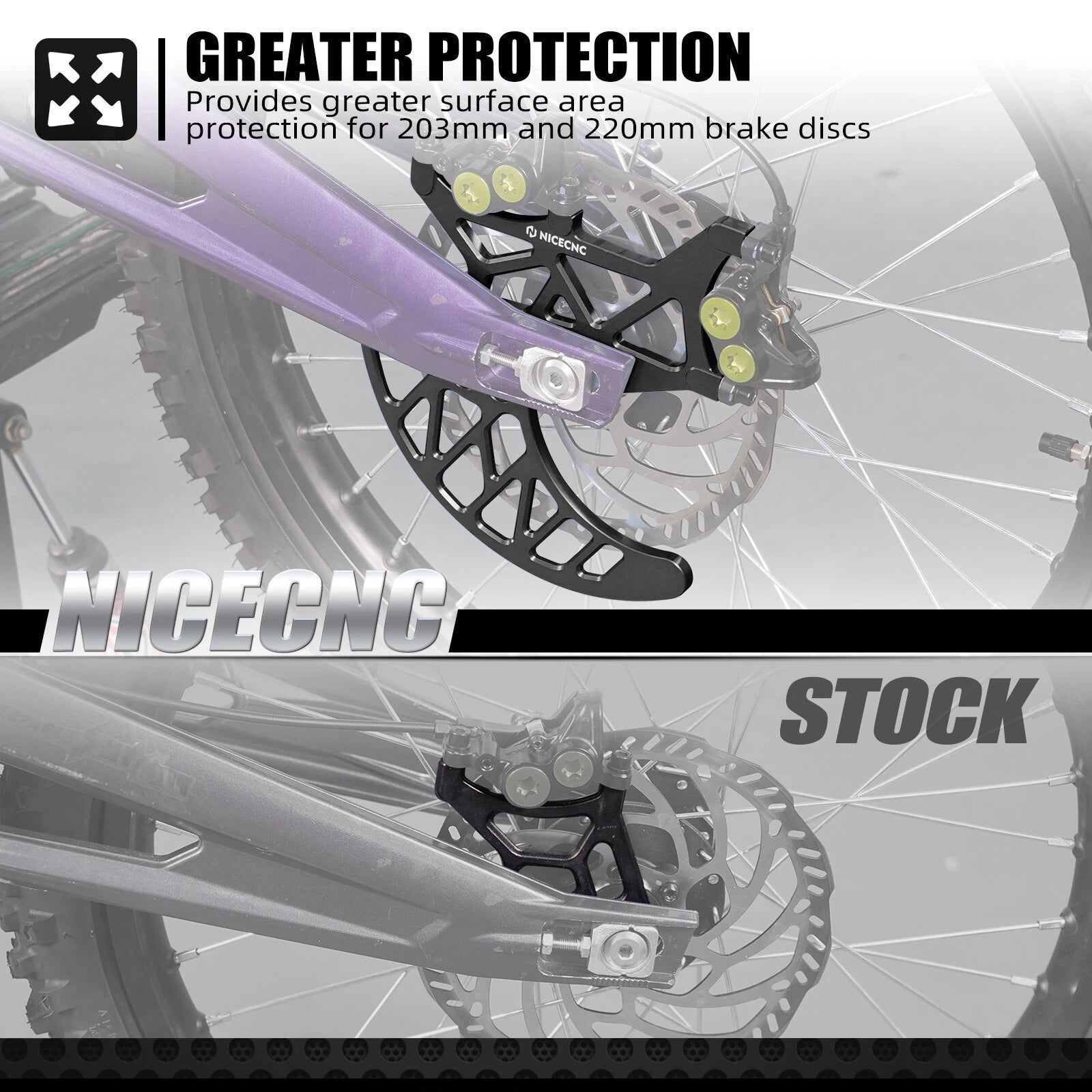 Rear Brake Disc Cover Caliper Guard for Surron Light Bee X S L1E