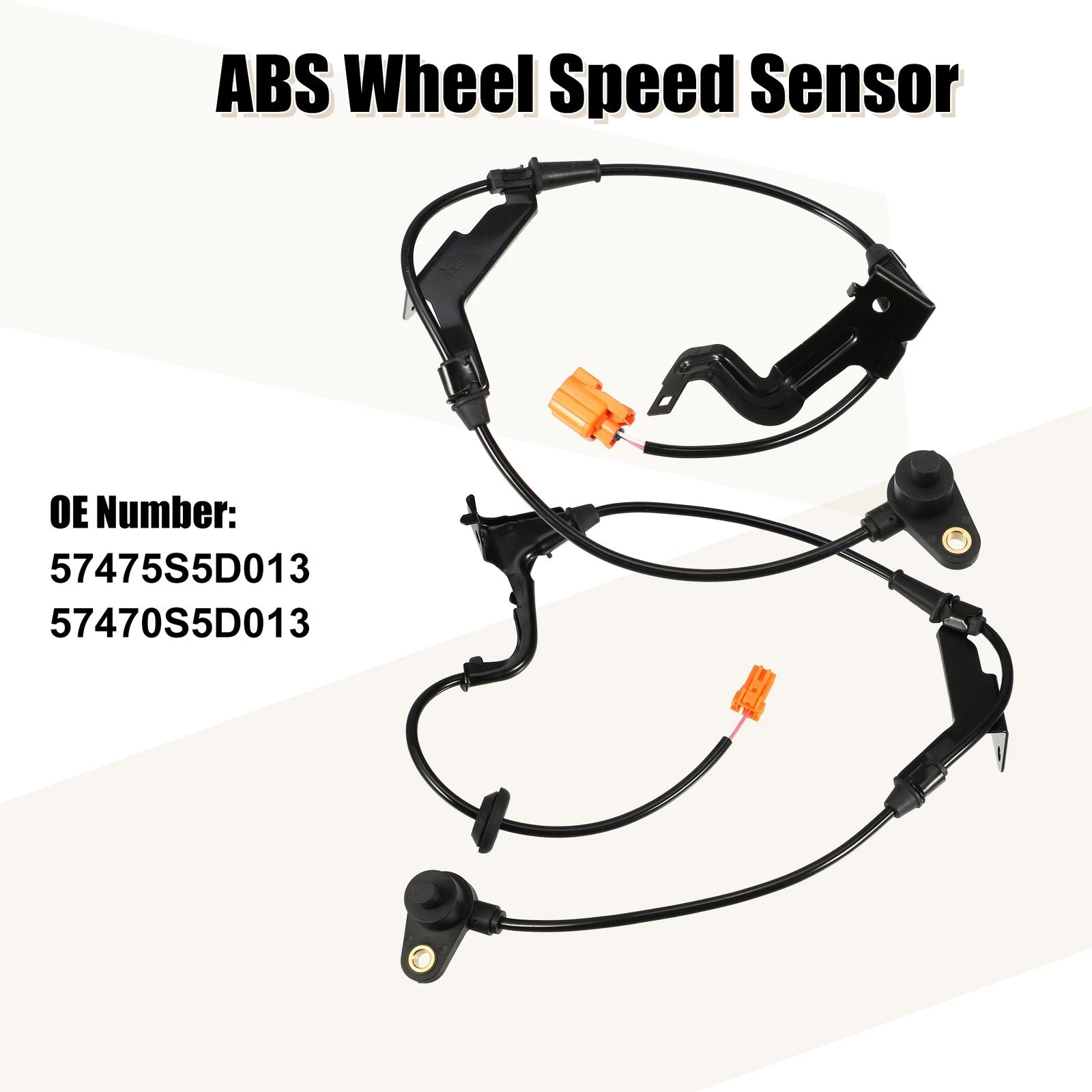 2pcs ABS Wheel Speed Sensor No. 57475S5D013/57470S5D013 for Honda Civic (2001–2005)