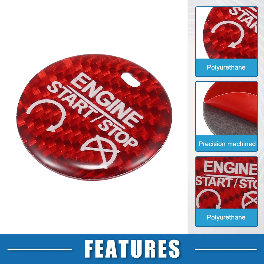 Engine Start Button Cover Trim for Ford Mustang (2015–2019) Red 724117606763