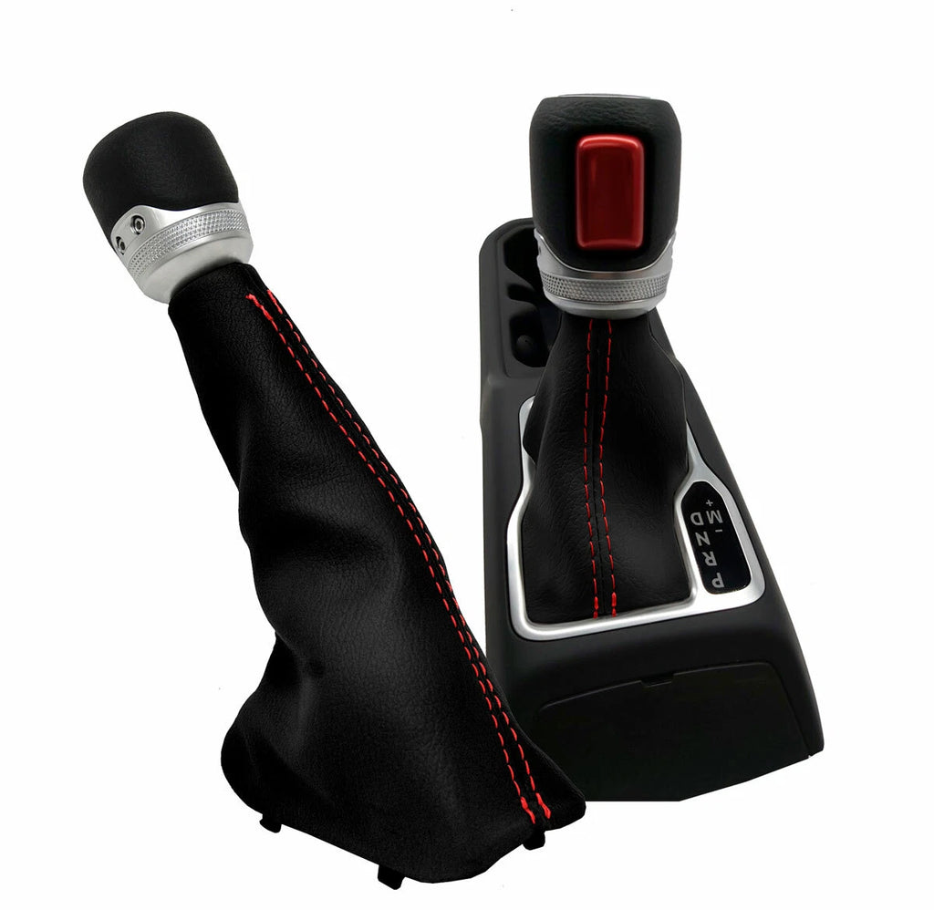 Automatic Boot & Transfer Case Cover for Jeep Wrangler (2018–2020) Red Stitch