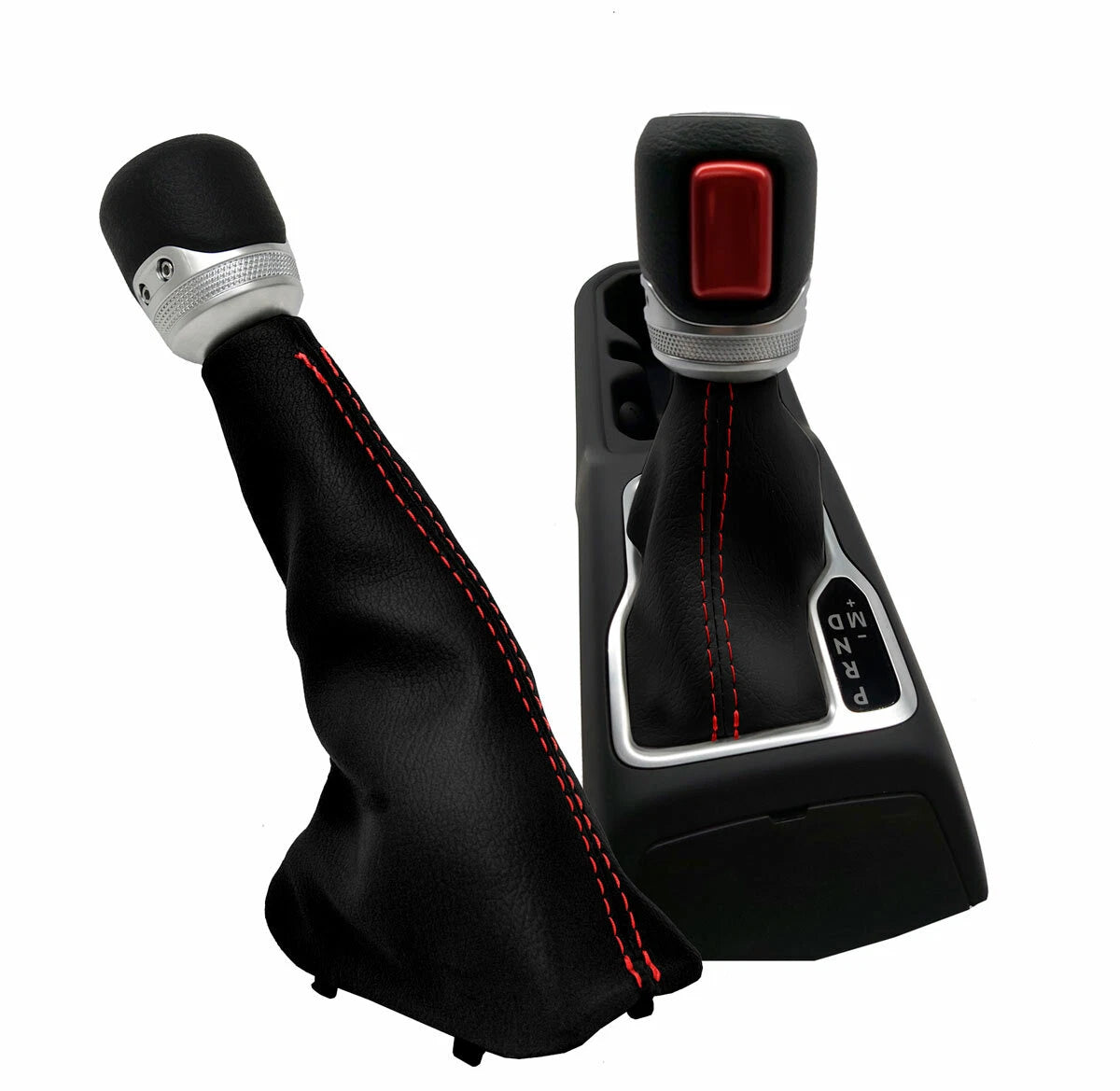 Automatic Boot & Transfer Case Cover for Jeep Wrangler (2018–2020) Red Stitch