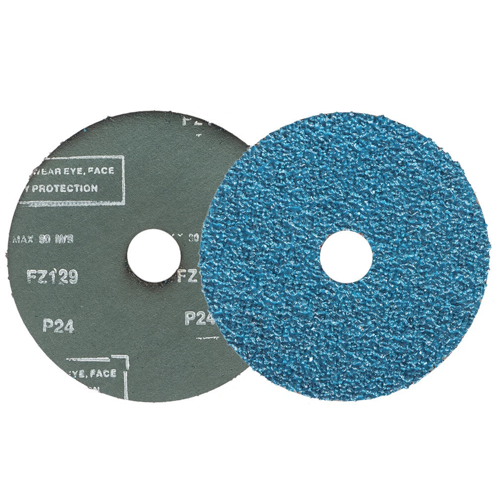 Set of 25 Zirconia Resin Fiber Grinding Discs 5” x 7/8”