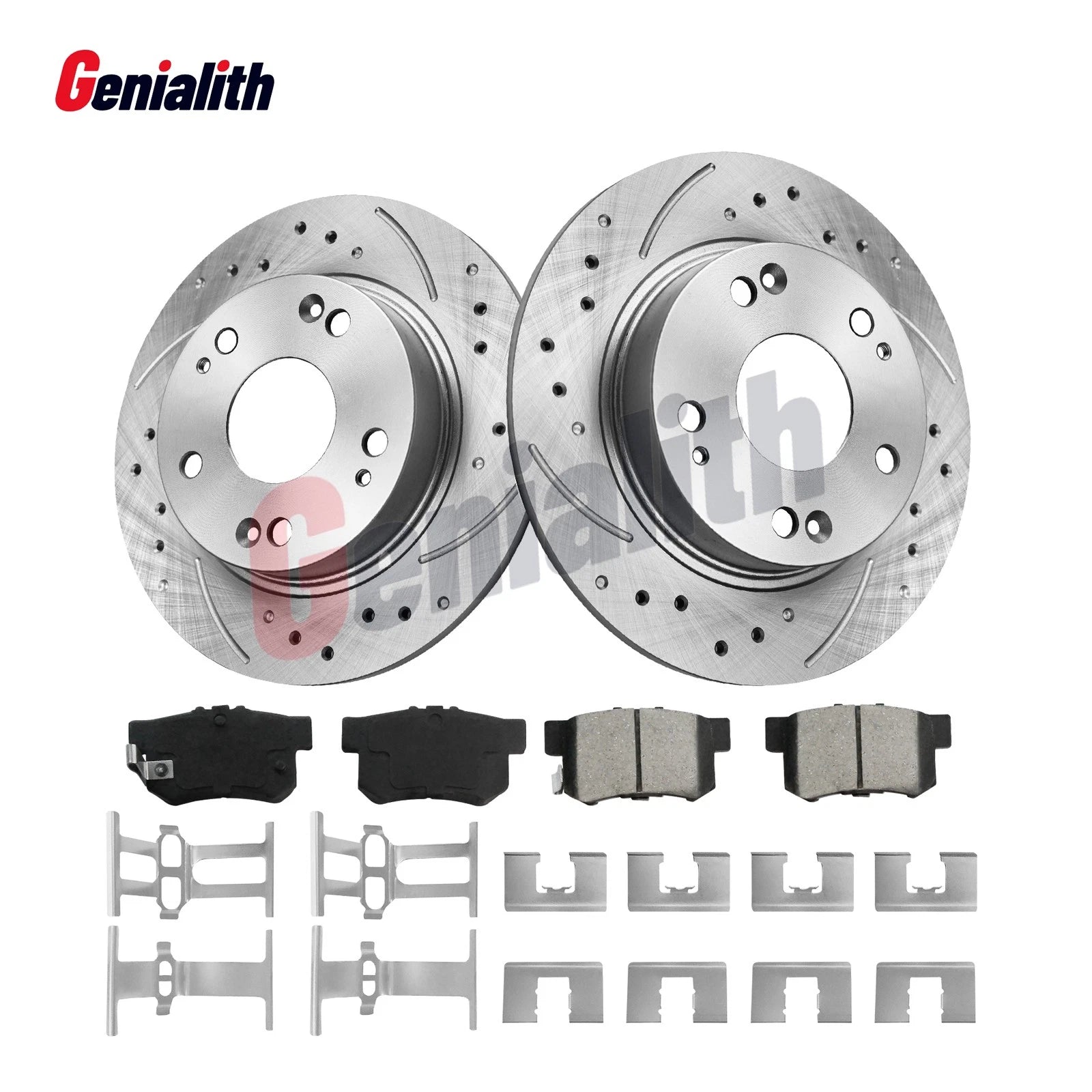 Rear Brake Rotors Ceramic Pads Kit for Honda Civic (2006–2015)