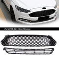 Front Bumper Grille for Ford Fusion (2013–2016) Black Plastic