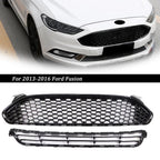 Front Bumper Grille for Ford Fusion (2013–2016) Black Plastic