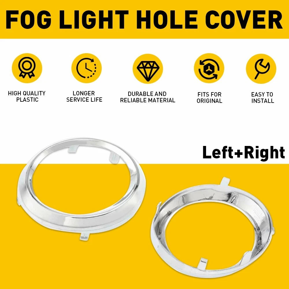 Set of 2 Chrome Fog Light Covers for Toyota Sienna (2011–2017)