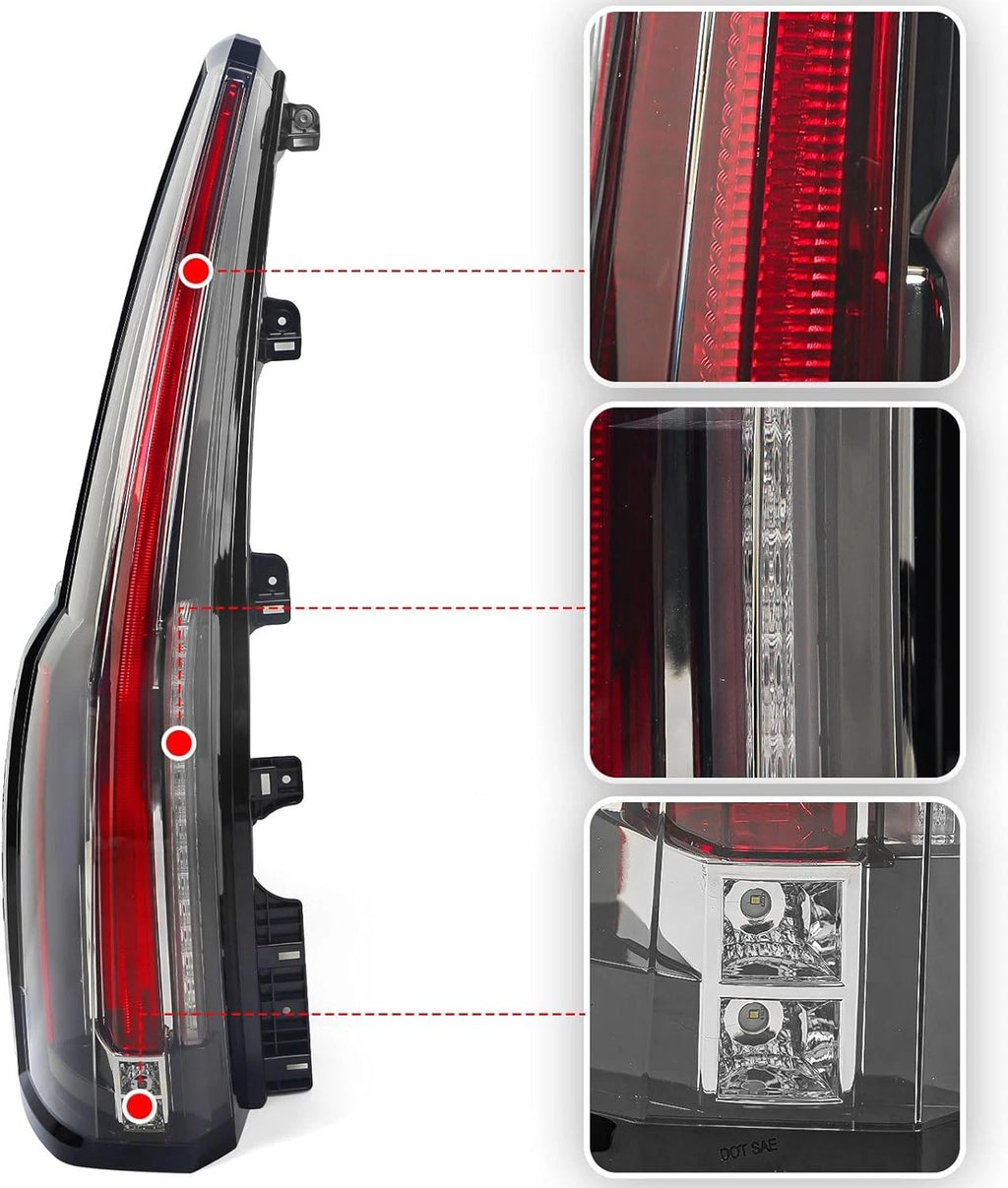 Pair LED Tail Lights for Cadillac Escalade (2015–2020) - Left + Right