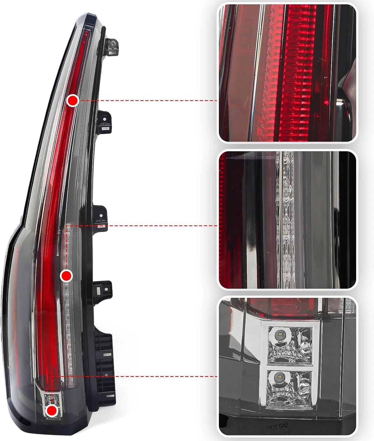 Pair LED Tail Lights for Cadillac Escalade (2015–2020) - Left + Right