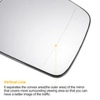 Pair Heated White Mirror Glass for Jeep Dodge (2014–2019)